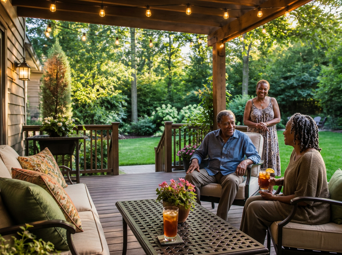 Patio deck for recreation